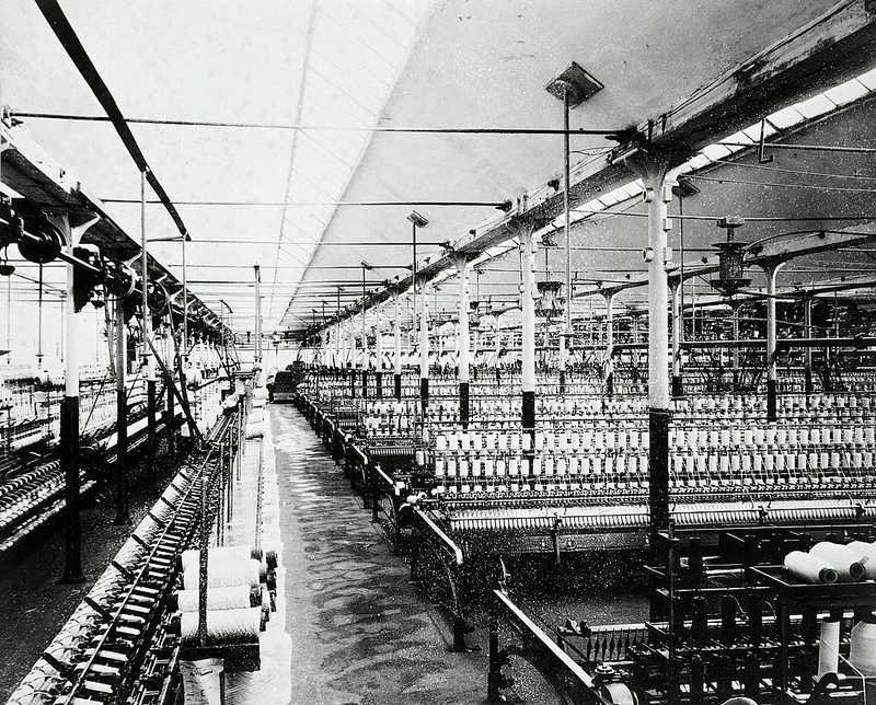 Fábrica textil en el siglo XIX. Getty